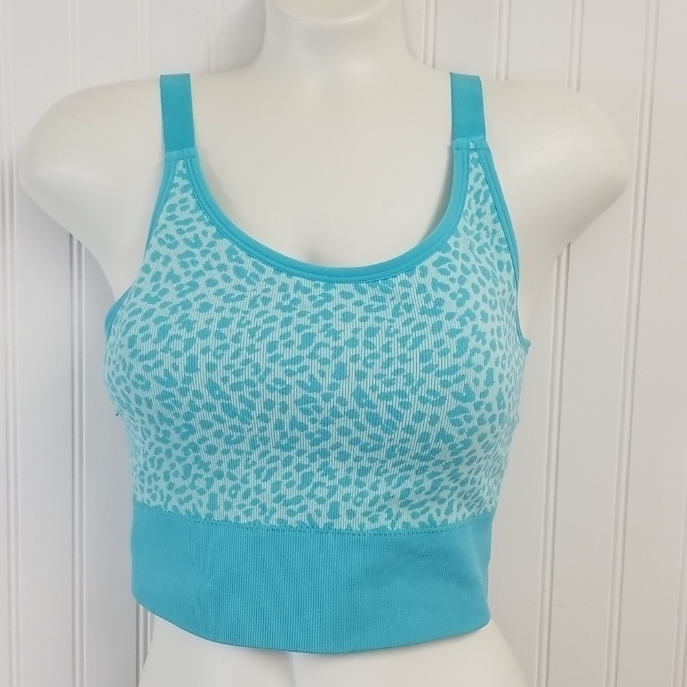 Lala Turquoise Leopard Longline Bra